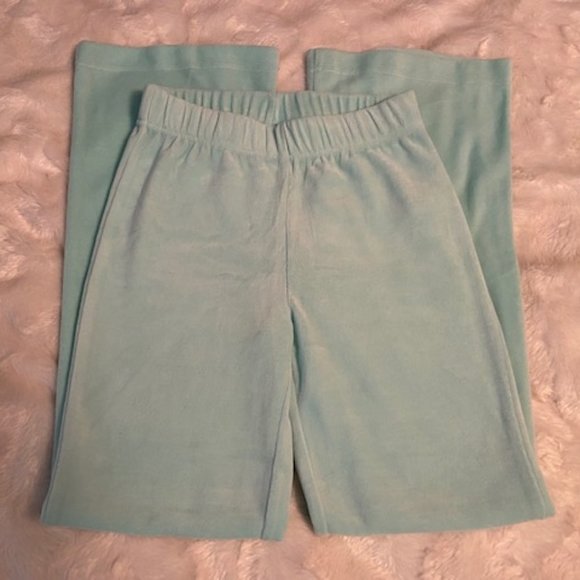 - Please Mum Rare Light Green Velour Pants Girls Size L NWT - Picture 4 of 10